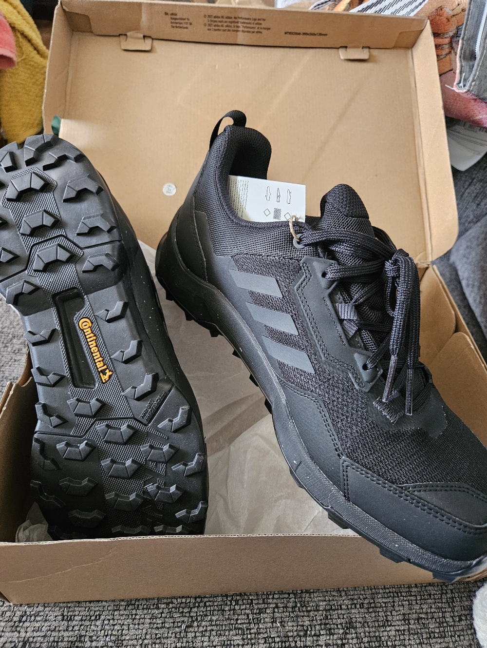 adidas Black Men's Trail Running Shoes with Continental Outsole